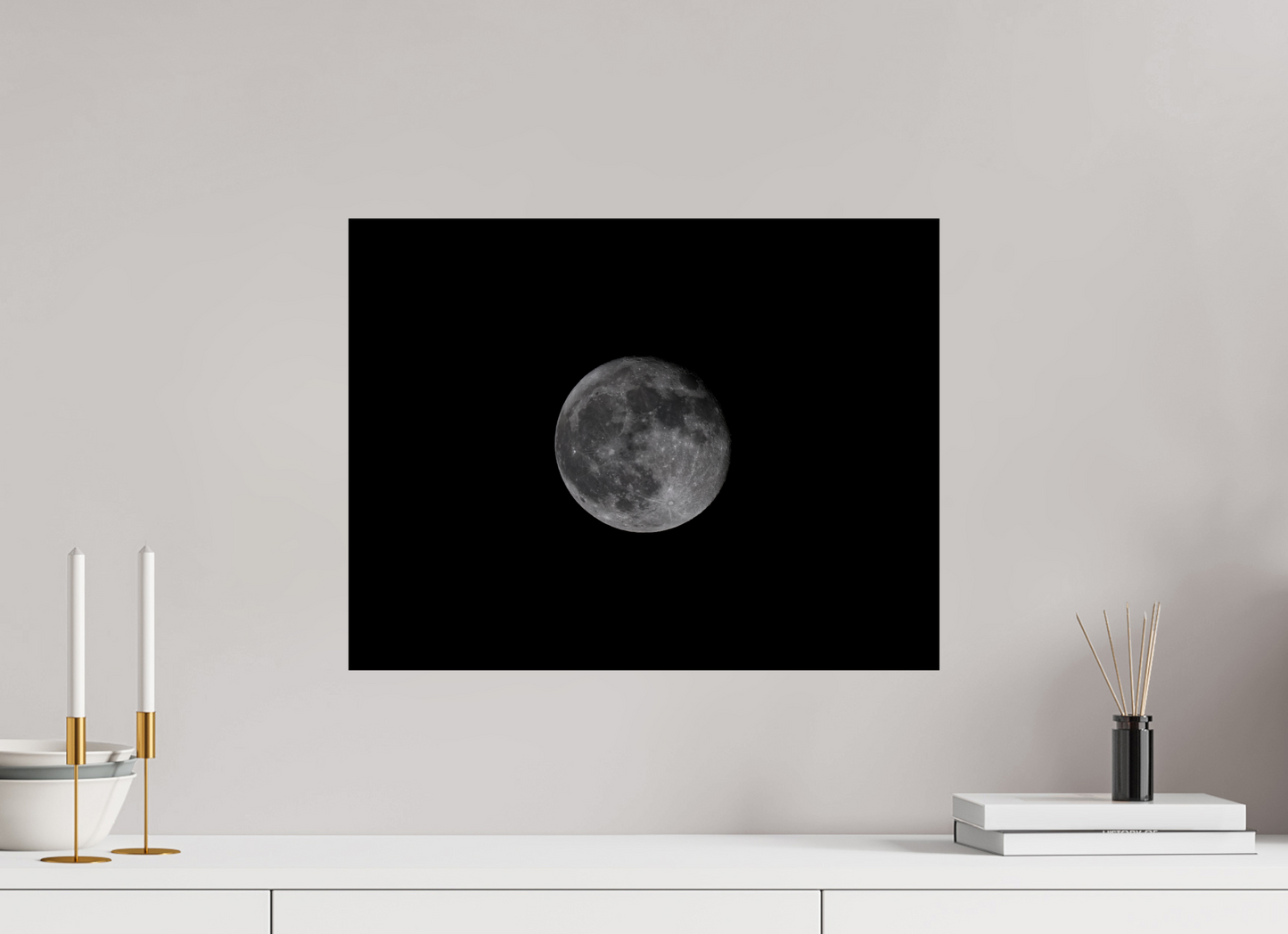 Enchanting Full Moon Wall Art Print, Celestial Decor Print on Premium Paper