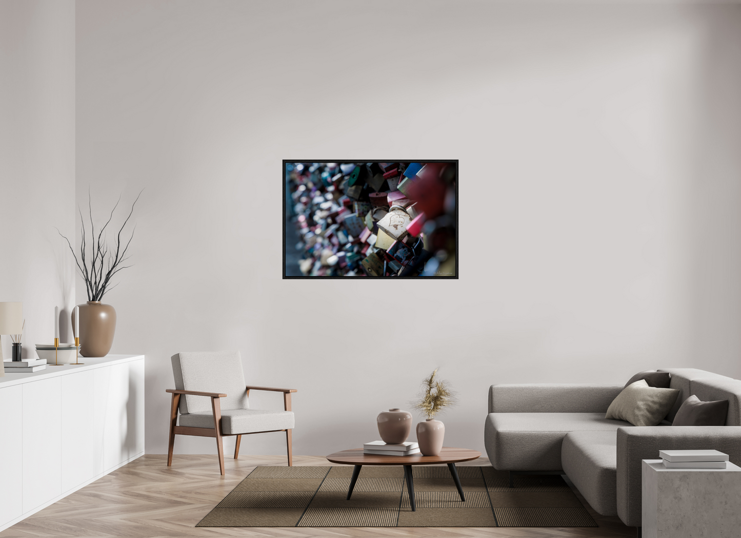Heartfelt Love Locks Wall Art Print Romantic Decor Multiple Sizes Available