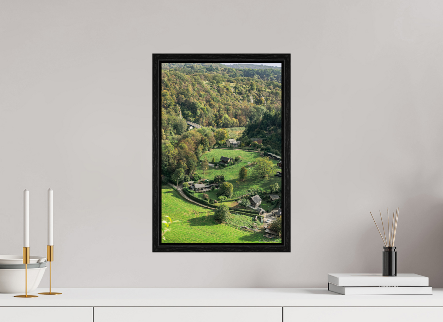 Tranquil Landscape from Belgian Ardennes - Nature-Inspired Rustic Decor Print
