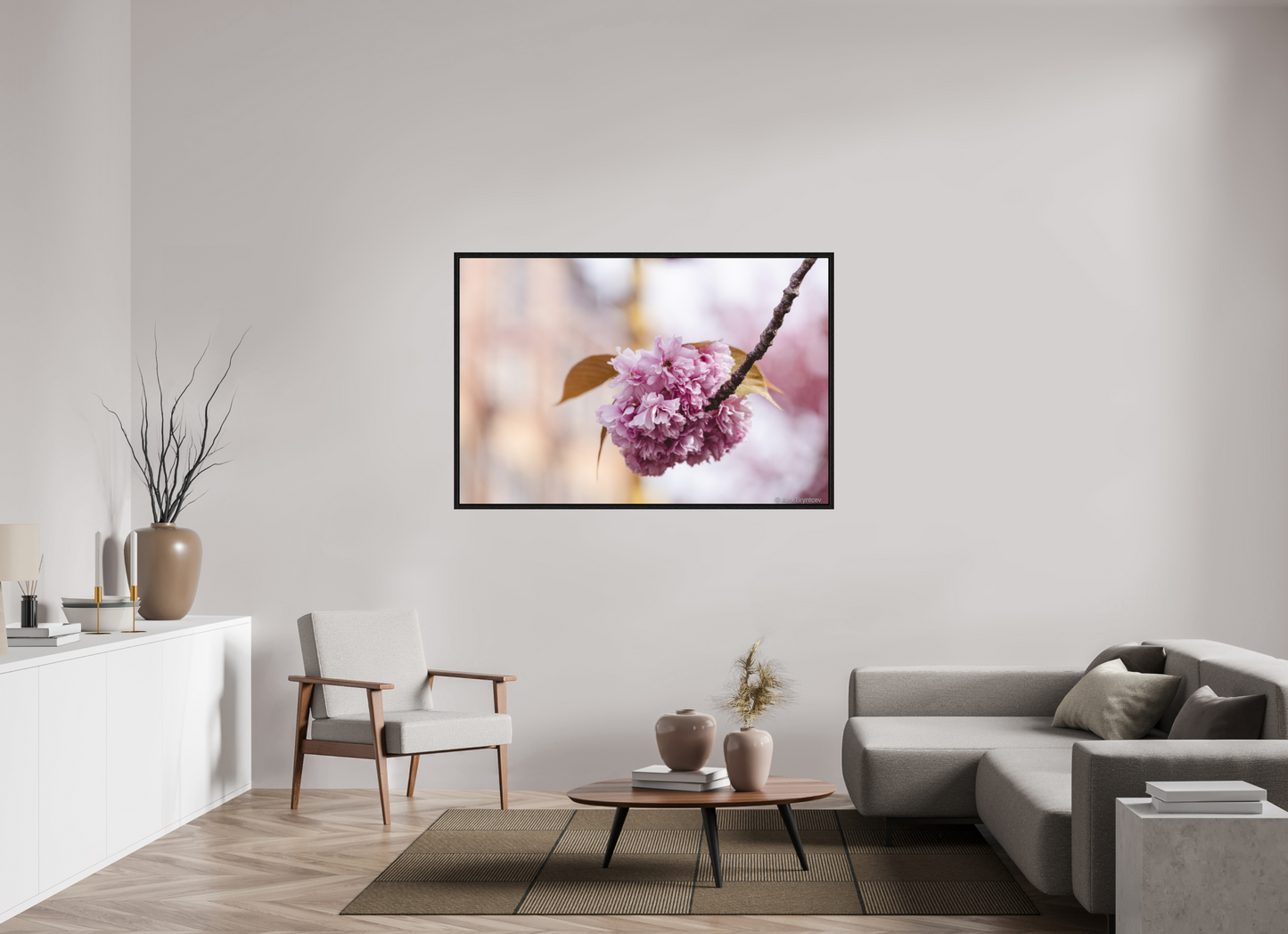 Elegant Pink Blossom Art Print for Home Decor on Premium Paper