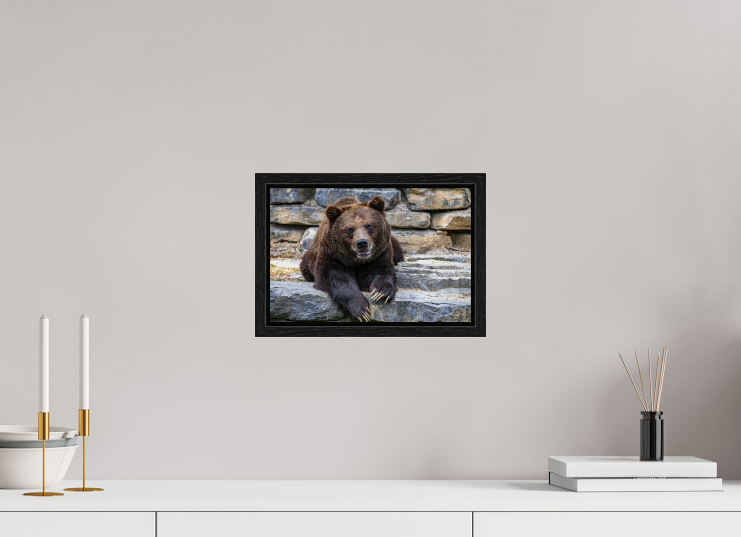 Majestic Bear Art Print Rustic Wildlife Photography Wall Decor