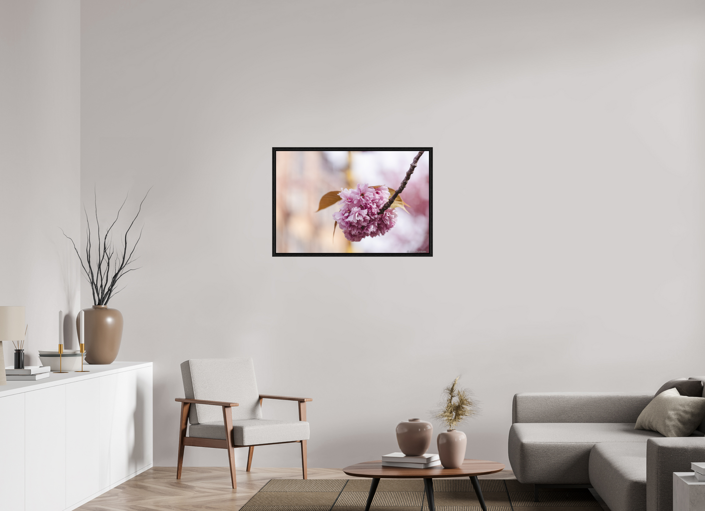 Elegant Pink Blossom Art Print for Home Decor on Premium Paper