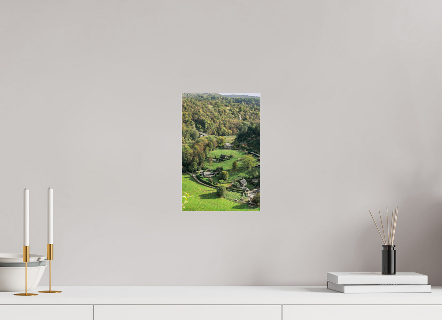 Tranquil Landscape from Belgian Ardennes - Nature-Inspired Rustic Decor Print