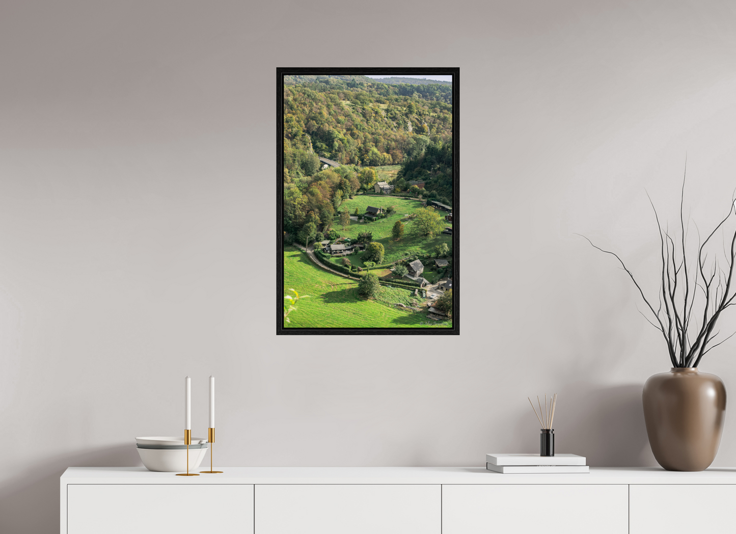 Tranquil Landscape from Belgian Ardennes - Nature-Inspired Rustic Decor Print