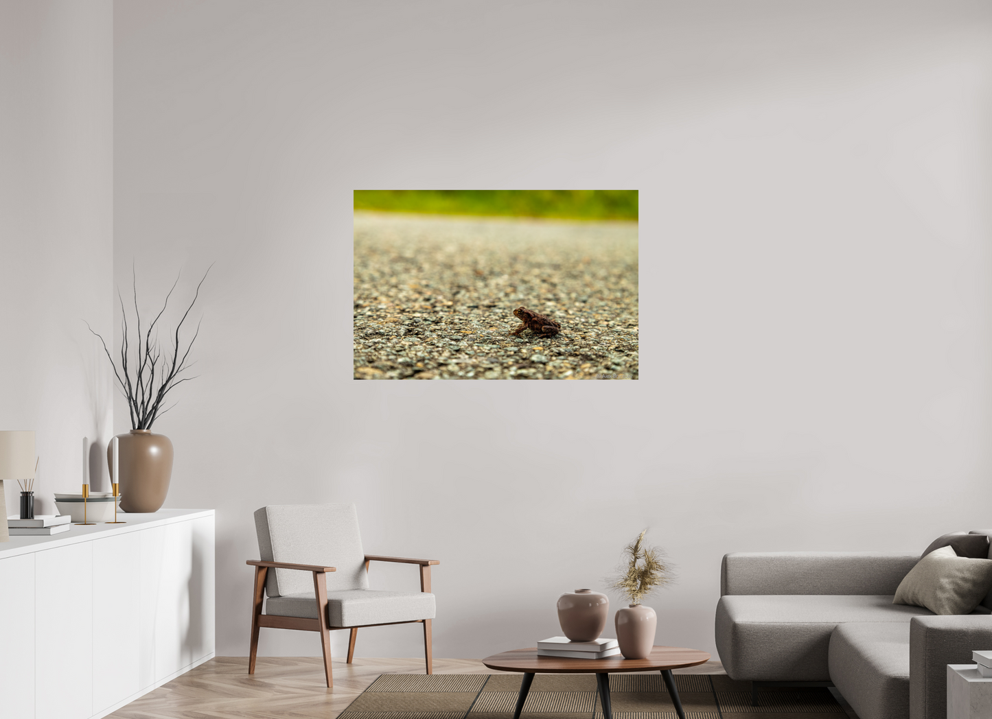 Captivating Close-Up of Tiny Frog on a Journey Fine Art Print