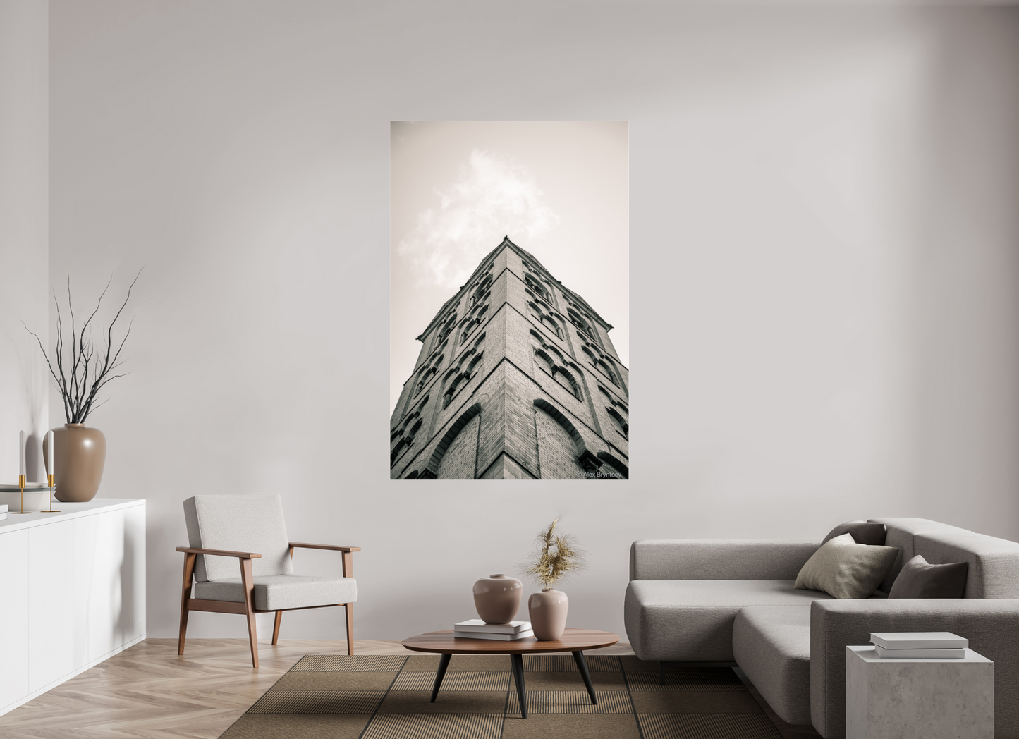 Majestic Architectural Cologne Tower Black and White Art Print Available in Multiple Sizes