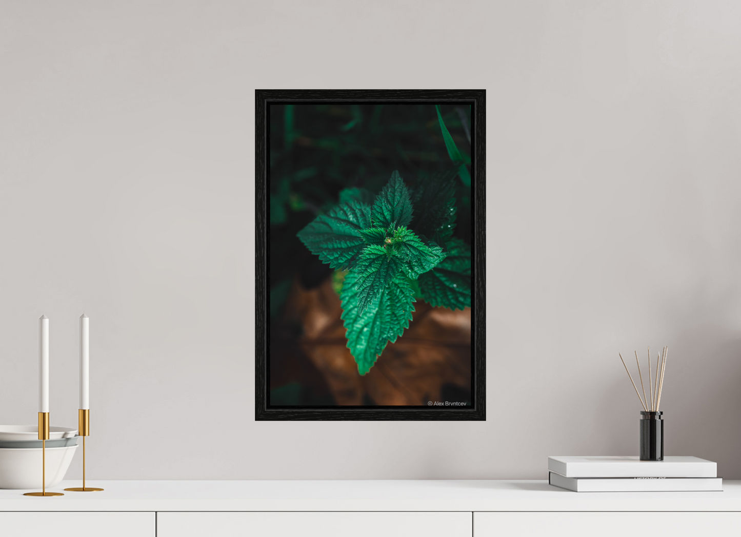 Captivating Green Leaf Print Nature Inspired Wall Art on Premium Paper