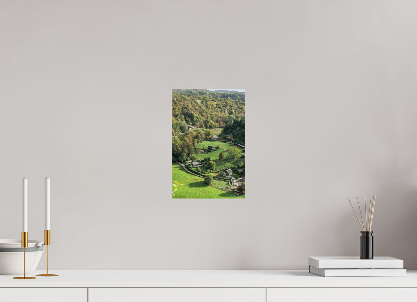 Tranquil Landscape from Belgian Ardennes - Nature-Inspired Rustic Decor Print