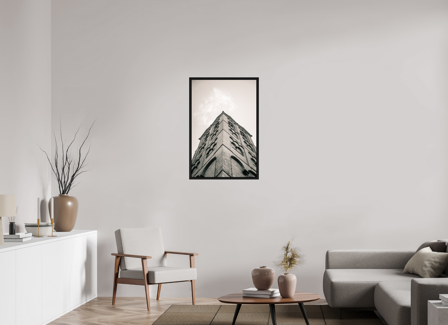 Majestic Architectural Cologne Tower Black and White Art Print Available in Multiple Sizes