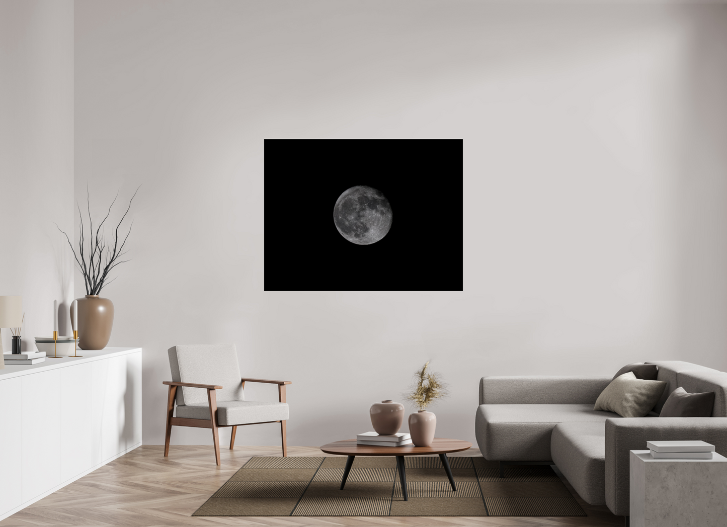 Enchanting Full Moon Wall Art Print, Celestial Decor Print on Premium Paper