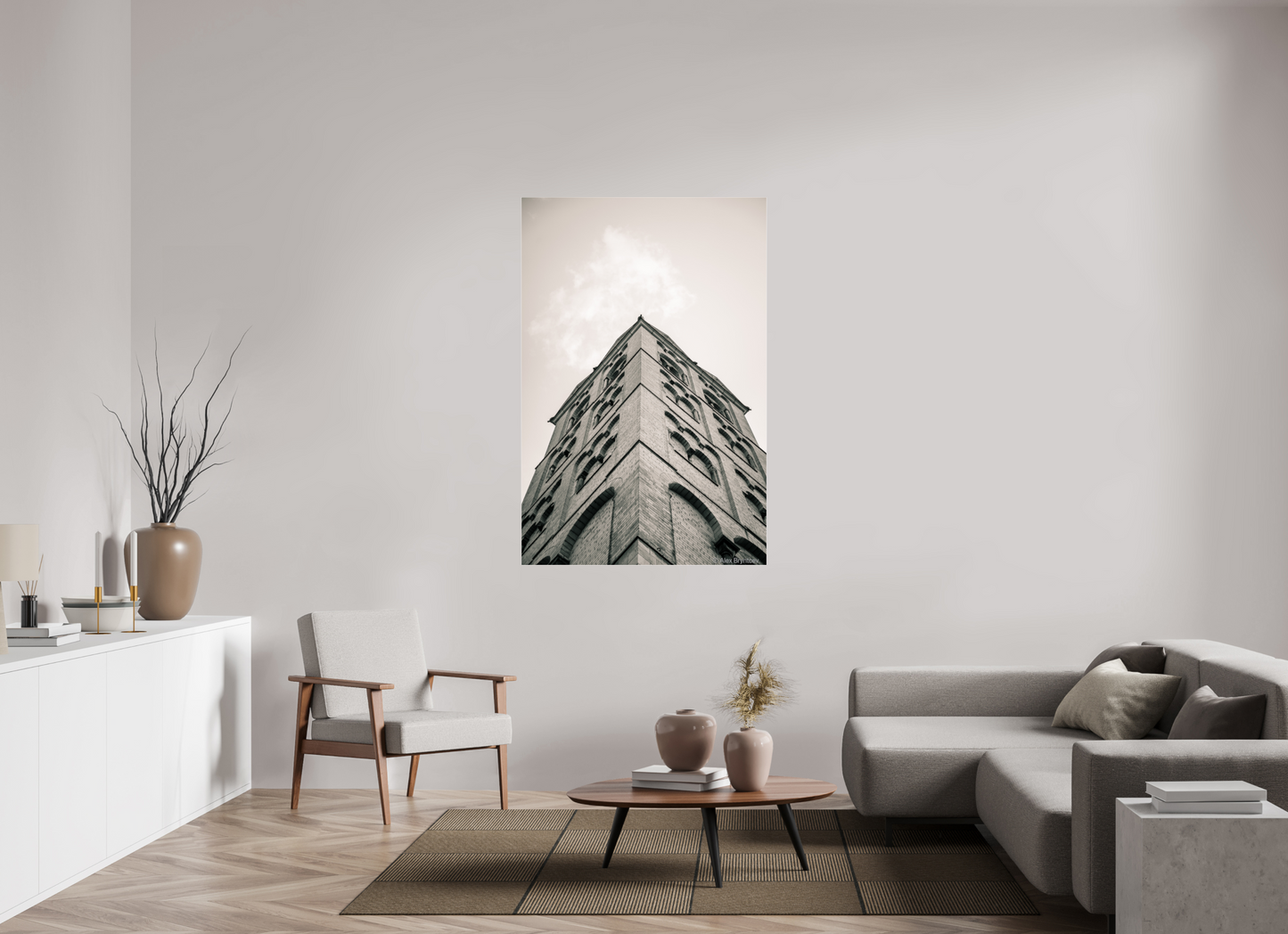 Majestic Architectural Cologne Tower Black and White Art Print Available in Multiple Sizes