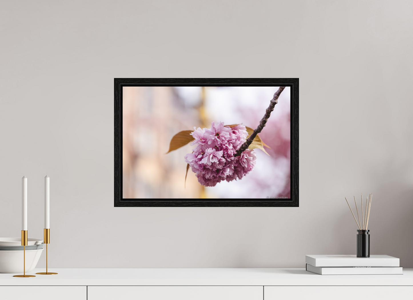 Elegant Pink Blossom Art Print for Home Decor on Premium Paper