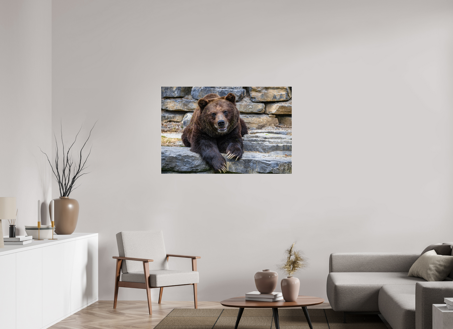 Majestic Bear Art Print Rustic Wildlife Photography Wall Decor
