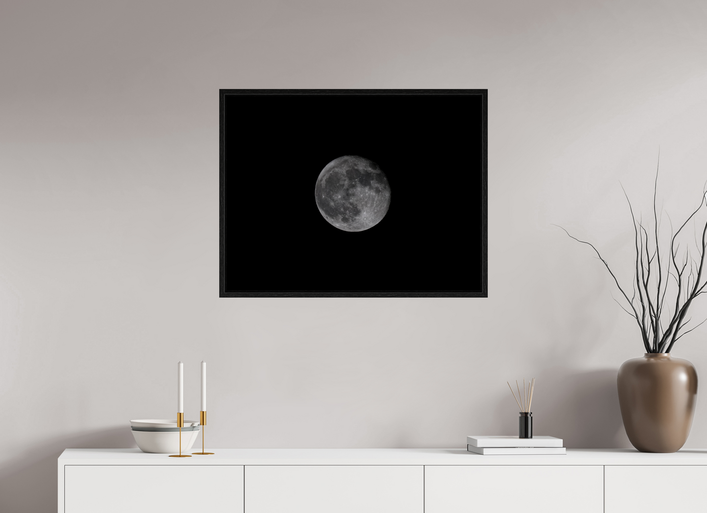 Enchanting Full Moon Wall Art Print, Celestial Decor Print on Premium Paper
