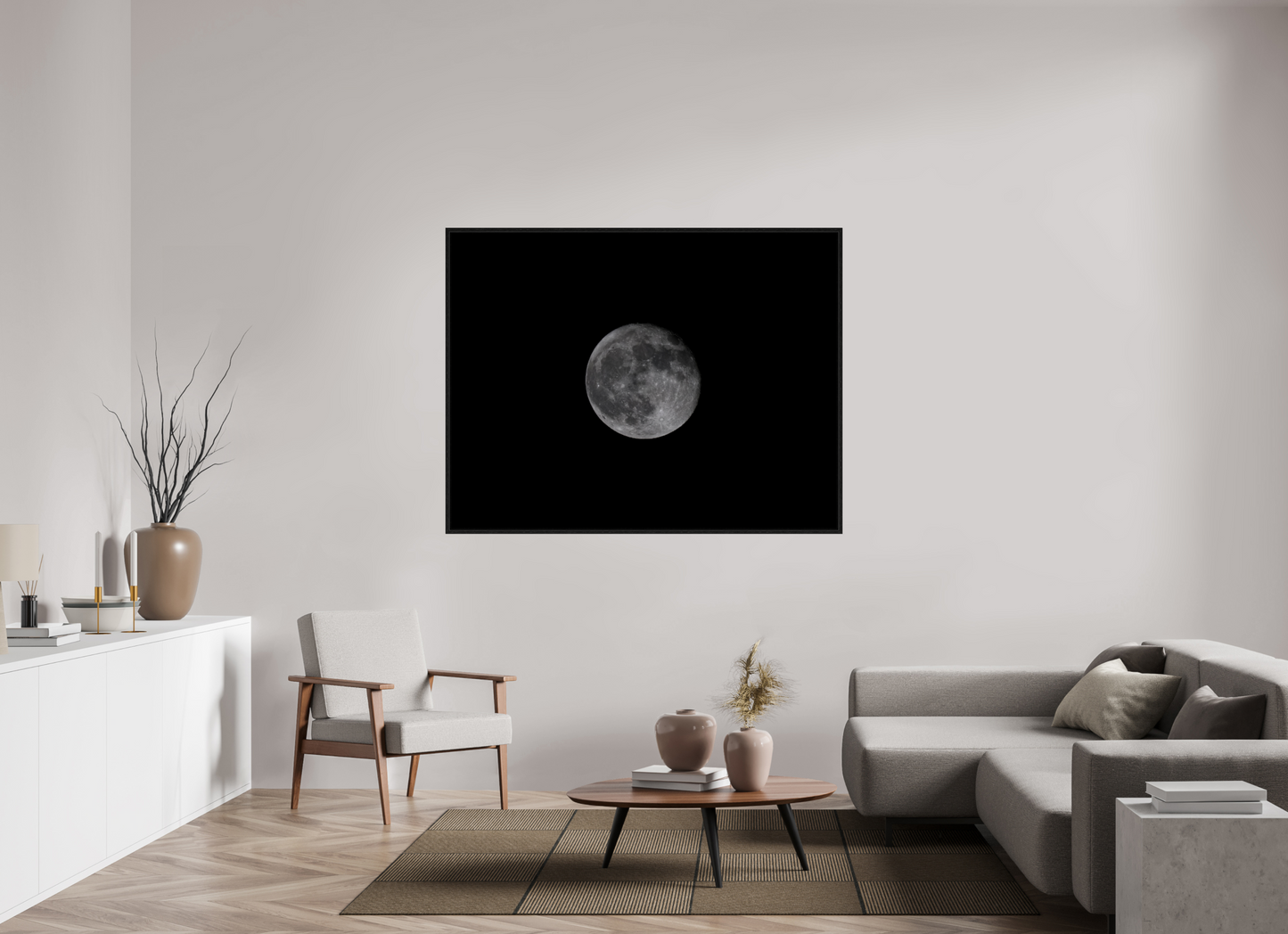 Enchanting Full Moon Wall Art Print, Celestial Decor Print on Premium Paper
