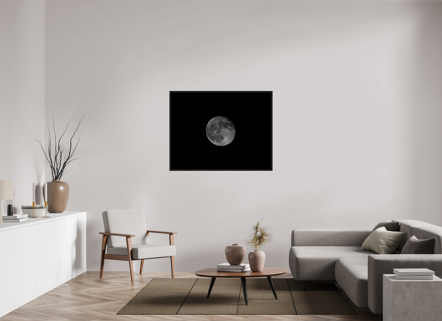 Enchanting Full Moon Wall Art Print, Celestial Decor Print on Premium Paper