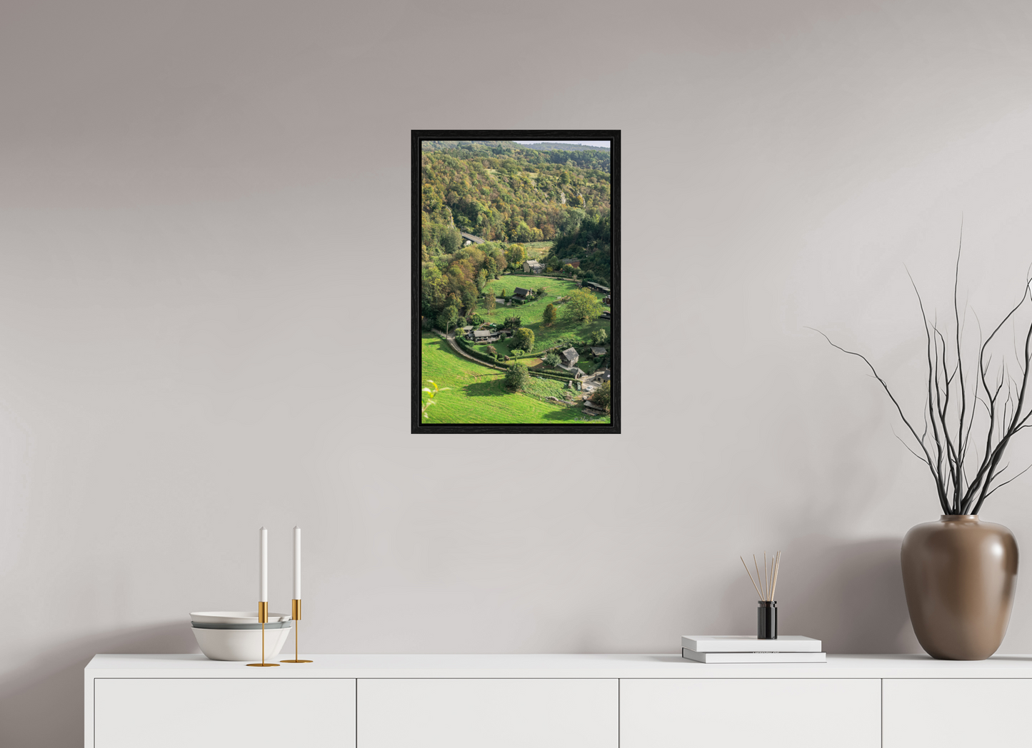 Tranquil Landscape from Belgian Ardennes - Nature-Inspired Rustic Decor Print