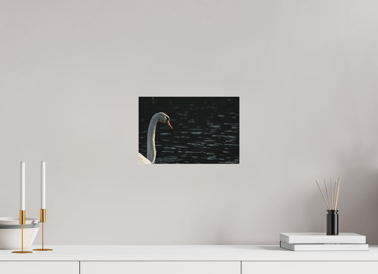 Elegant Swan Lake Art Print on Premium Paper Multiple Sizes Available