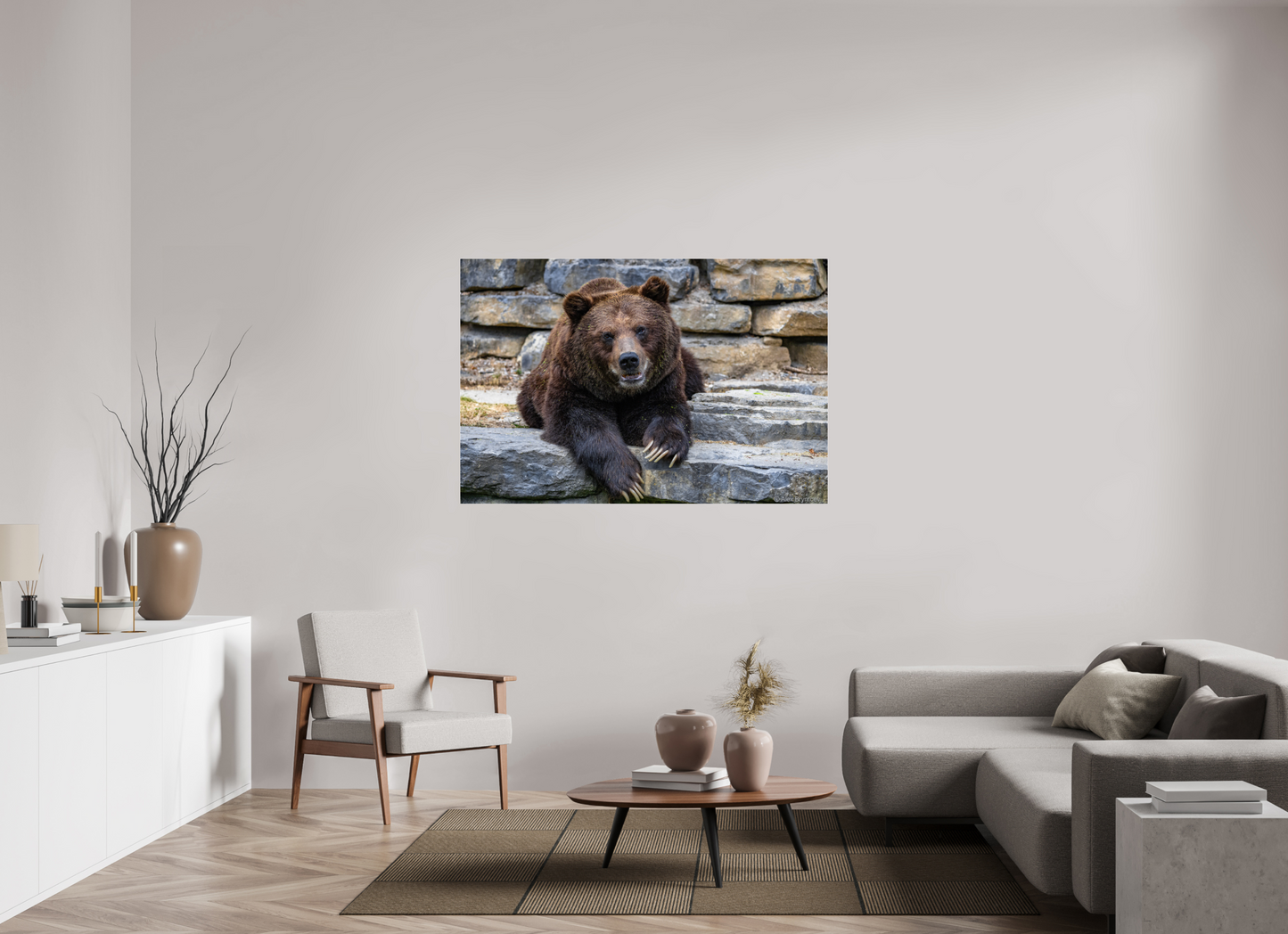 Majestic Bear Art Print Rustic Wildlife Photography Wall Decor