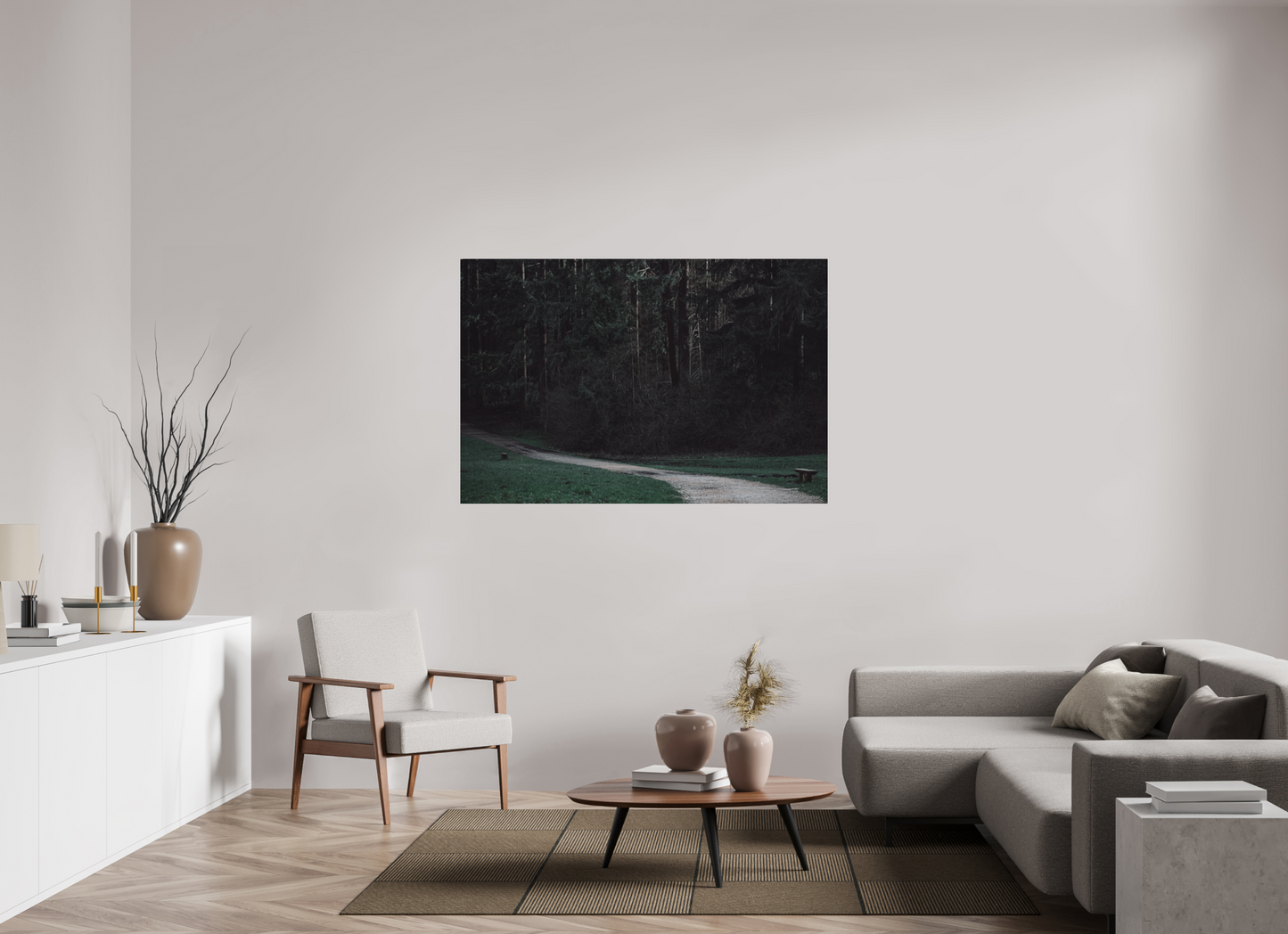 Enchanting Forest Pathway Print - Dark Nature Photography Wall Art