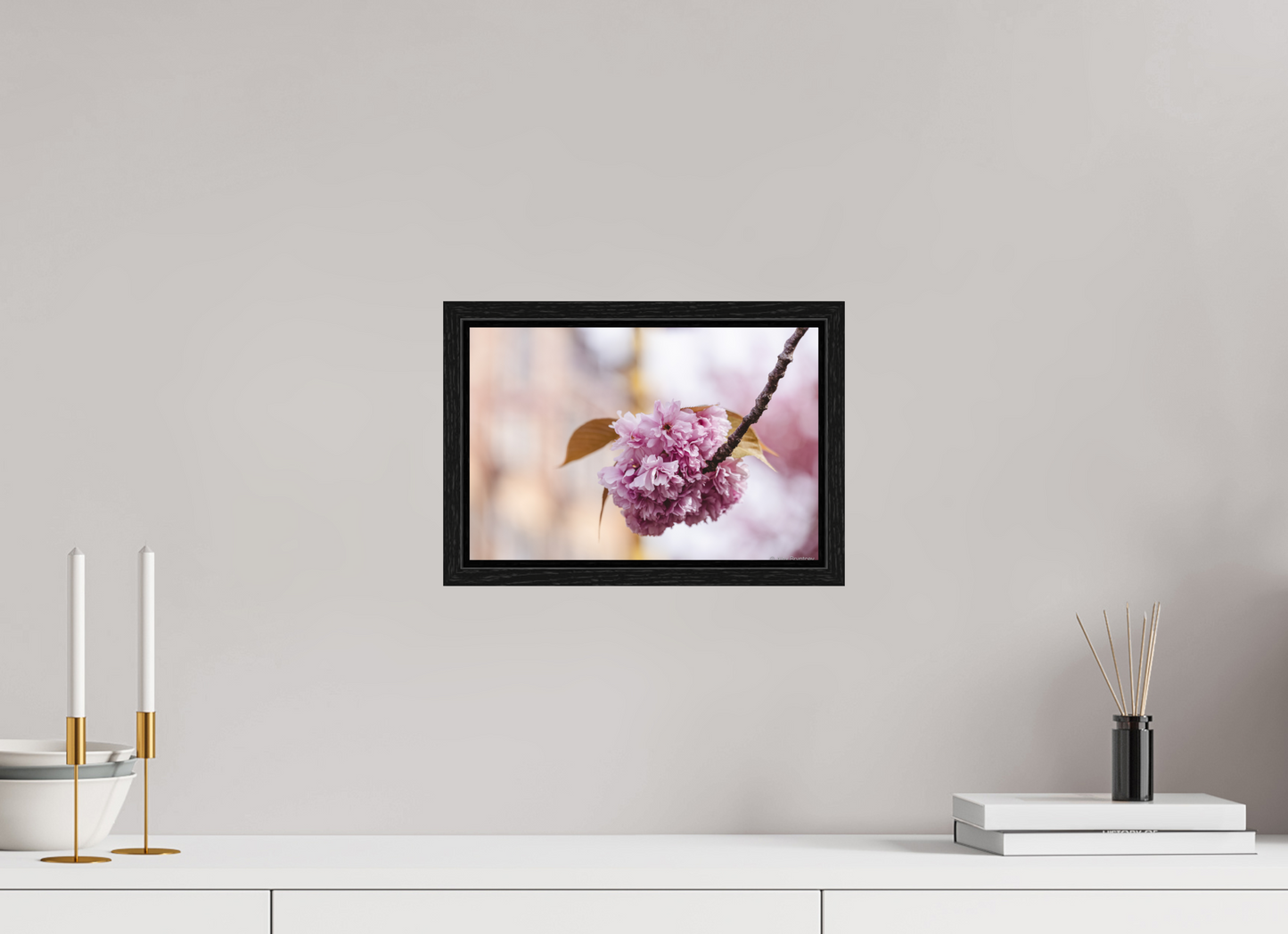 Elegant Pink Blossom Art Print for Home Decor on Premium Paper