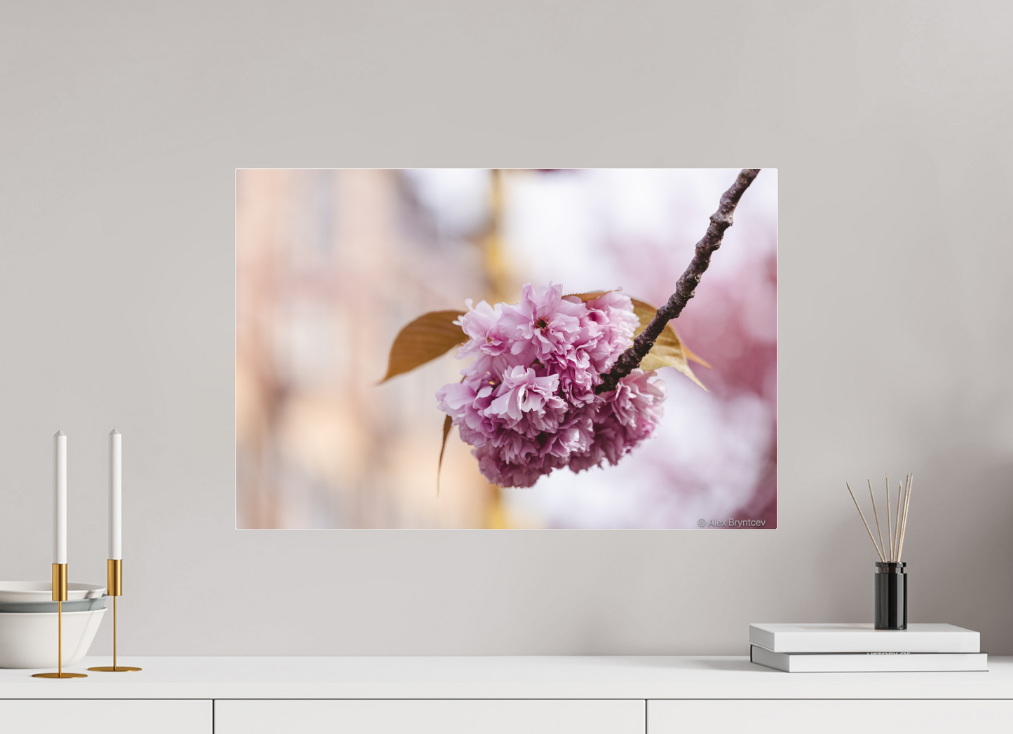 Elegant Pink Blossom Art Print for Home Decor on Premium Paper