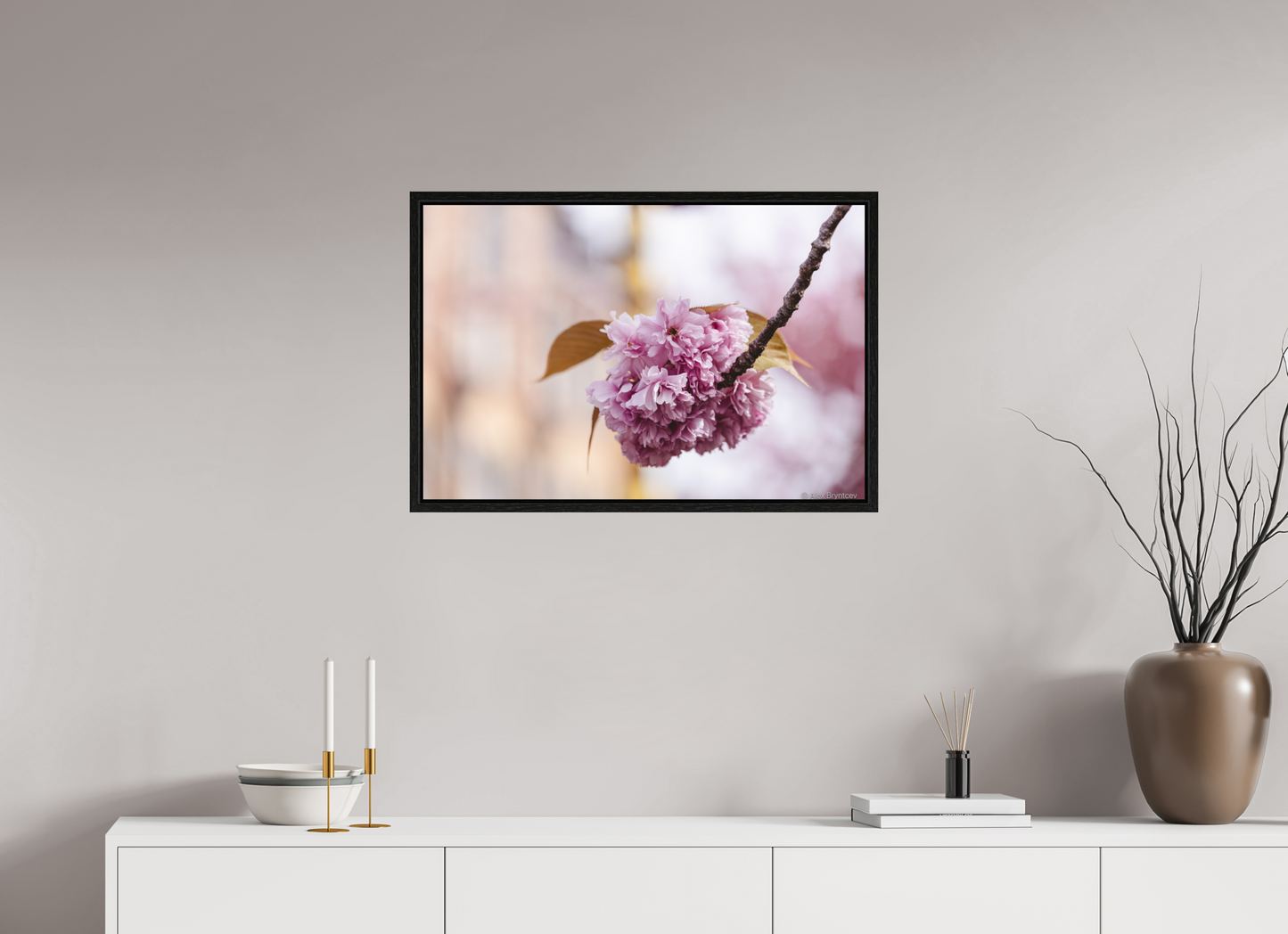 Elegant Pink Blossom Art Print for Home Decor on Premium Paper