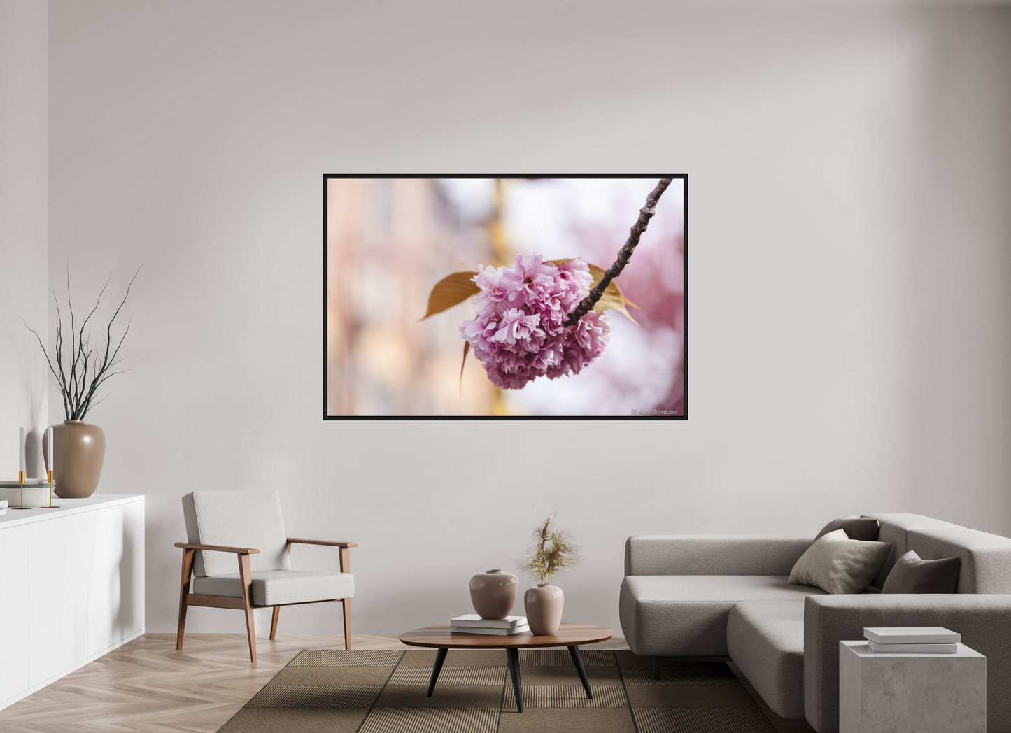 Elegant Pink Blossom Art Print for Home Decor on Premium Paper