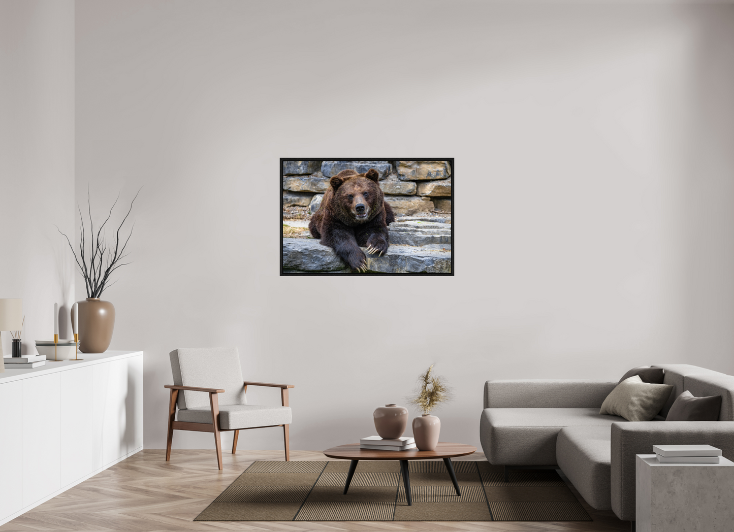 Majestic Bear Art Print Rustic Wildlife Photography Wall Decor