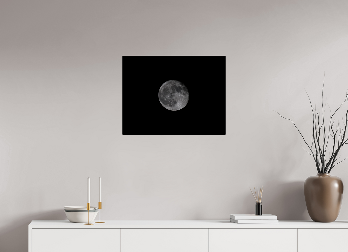 Enchanting Full Moon Wall Art Print, Celestial Decor Print on Premium Paper