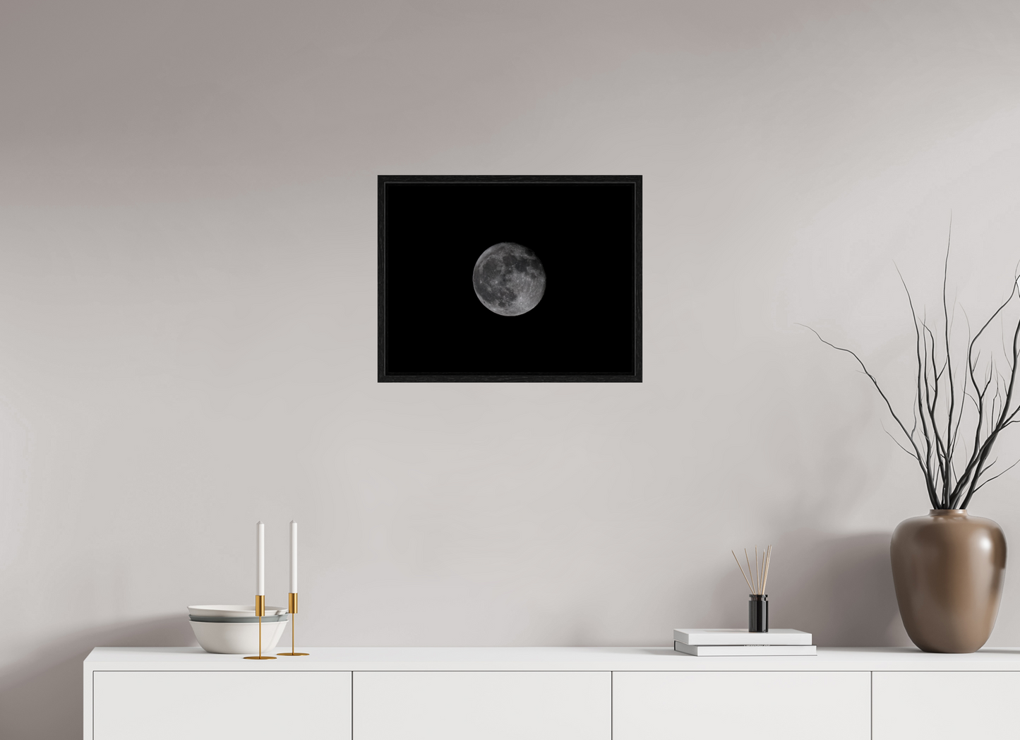 Enchanting Full Moon Wall Art Print, Celestial Decor Print on Premium Paper
