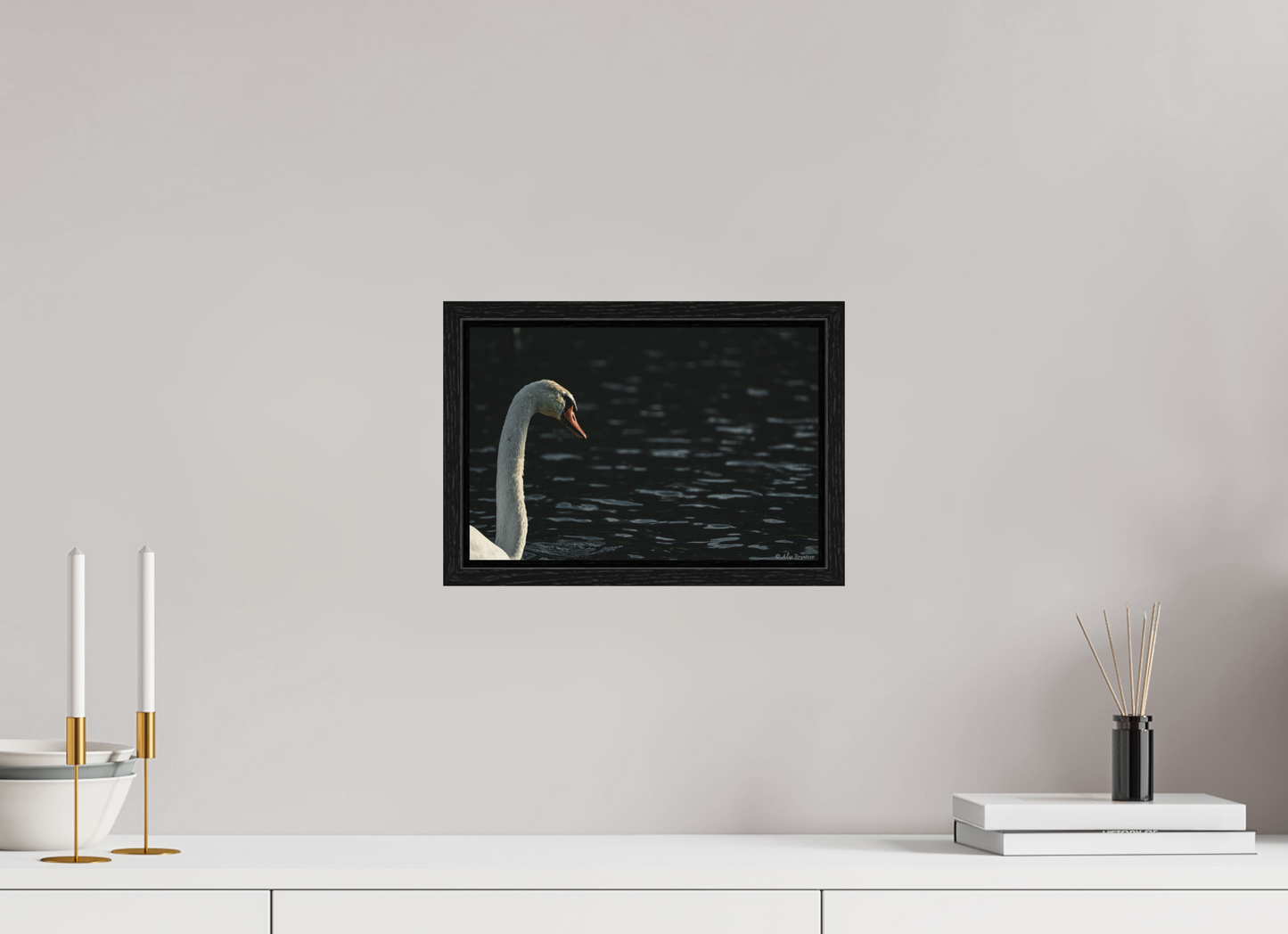 Elegant Swan Lake Art Print on Premium Paper Multiple Sizes Available