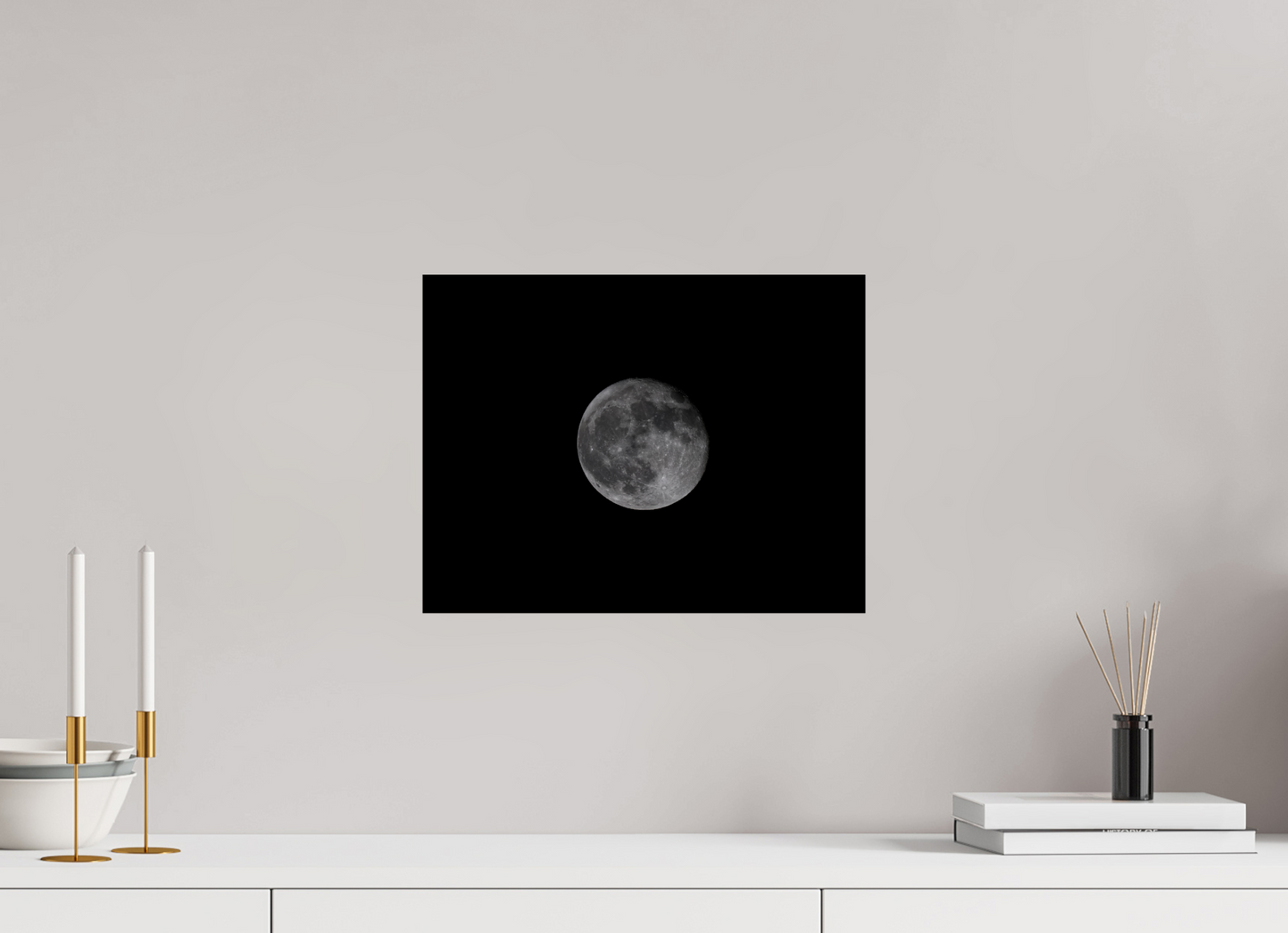 Enchanting Full Moon Wall Art Print, Celestial Decor Print on Premium Paper