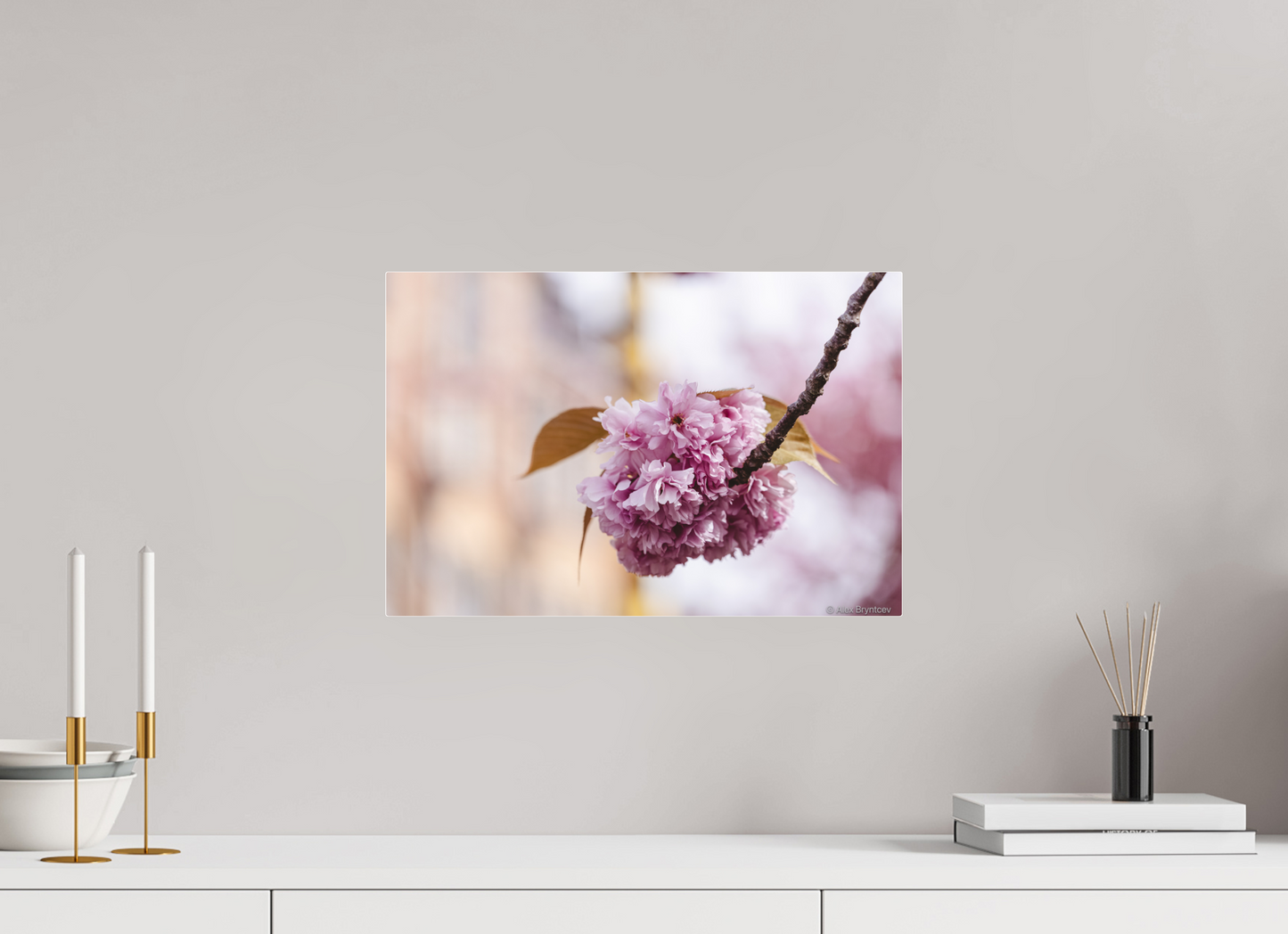 Elegant Pink Blossom Art Print for Home Decor on Premium Paper