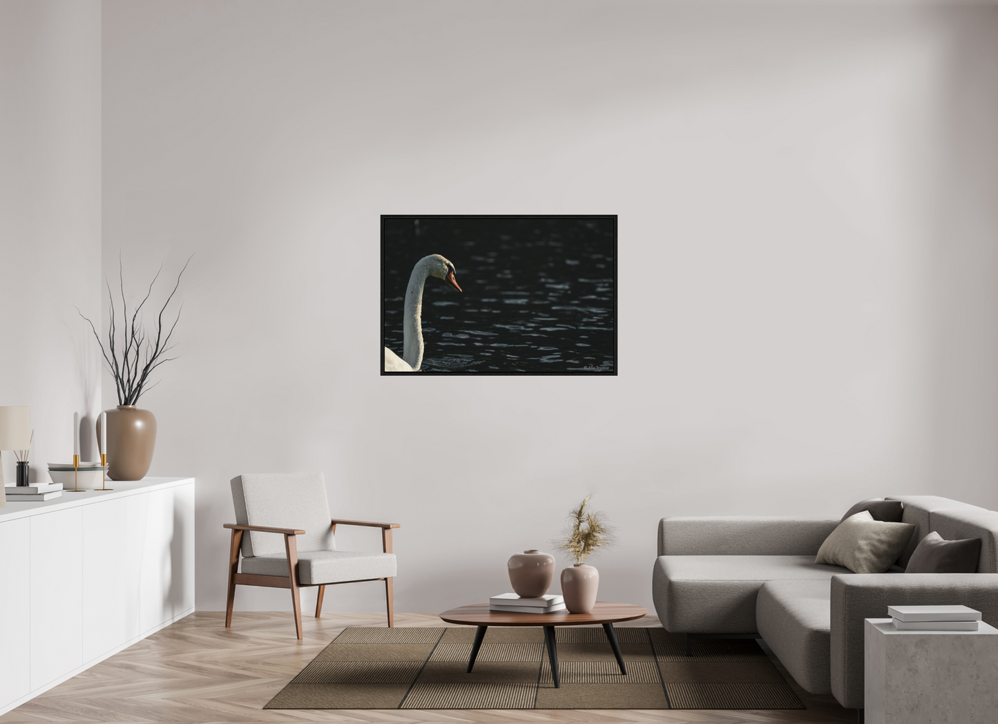 Elegant Swan Lake Art Print on Premium Paper Multiple Sizes Available