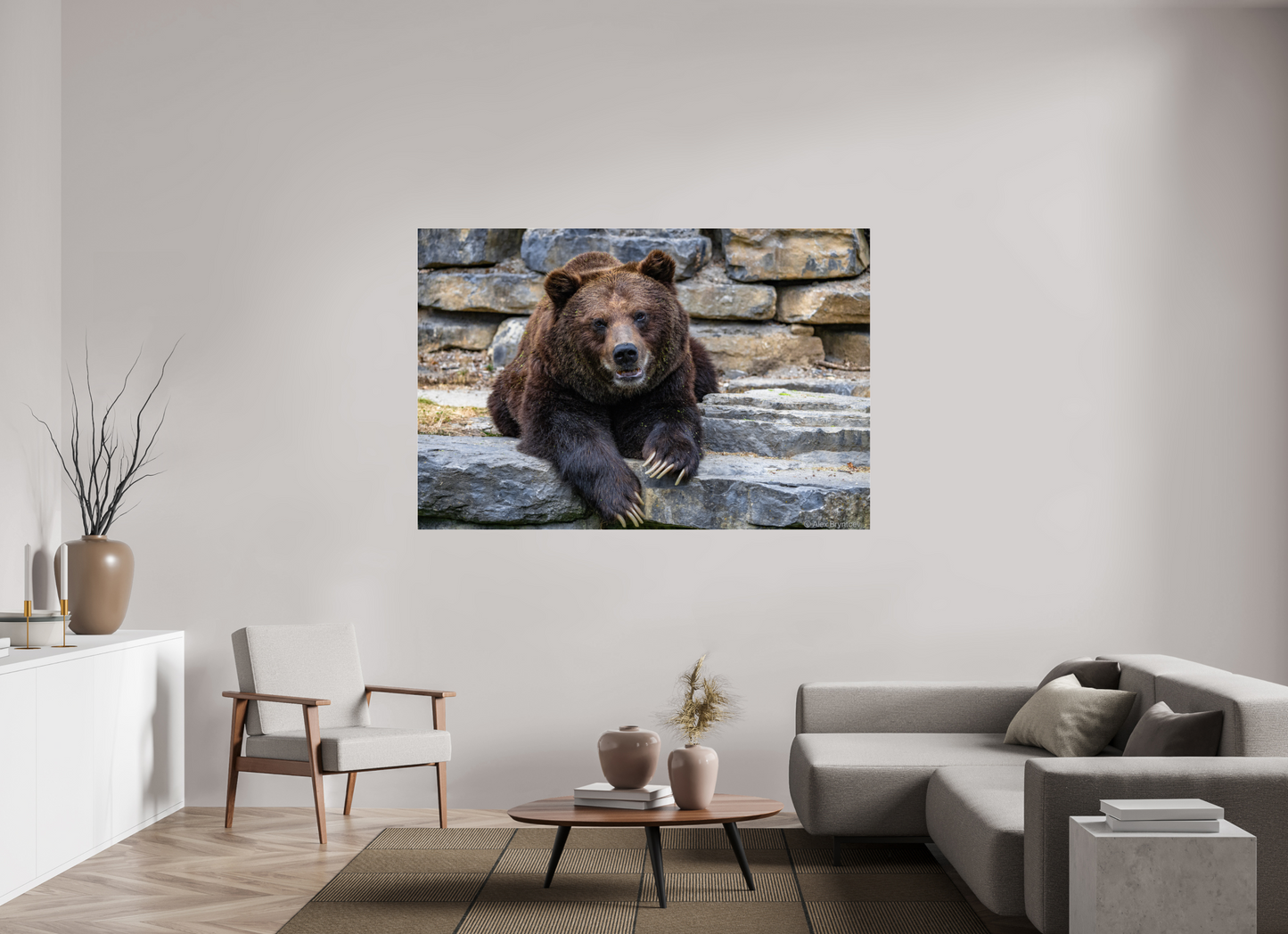 Majestic Bear Art Print Rustic Wildlife Photography Wall Decor