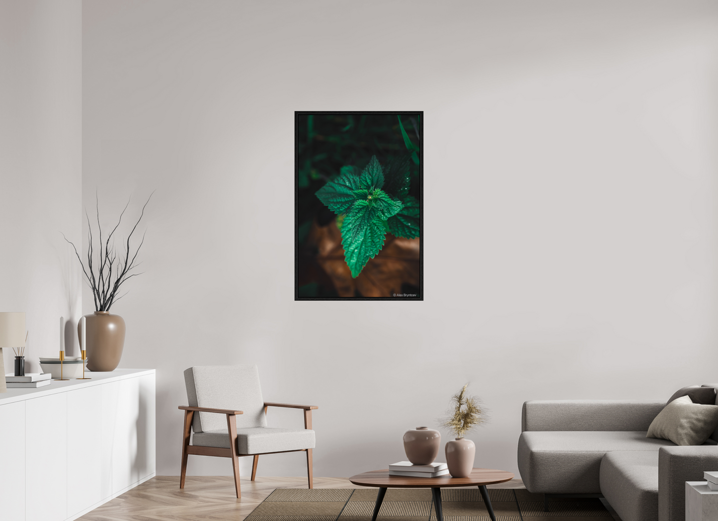 Captivating Green Leaf Print Nature Inspired Wall Art on Premium Paper