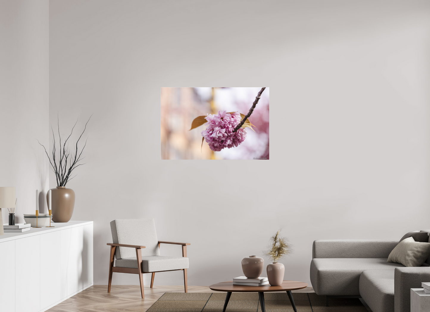 Elegant Pink Blossom Art Print for Home Decor on Premium Paper