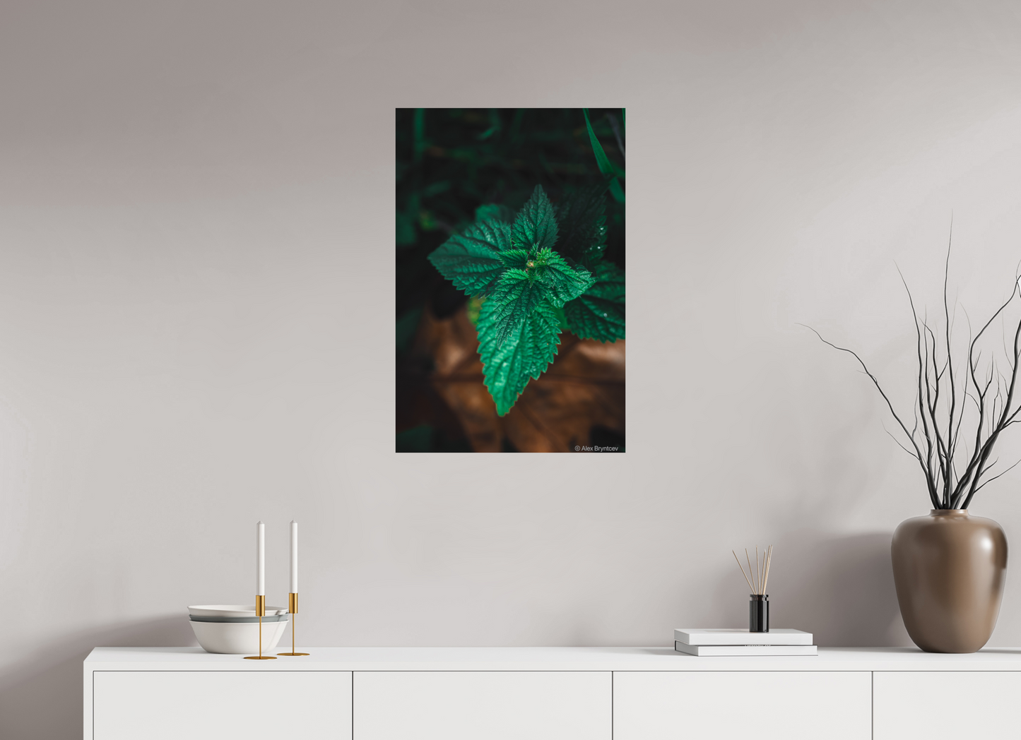 Captivating Green Leaf Print Nature Inspired Wall Art on Premium Paper