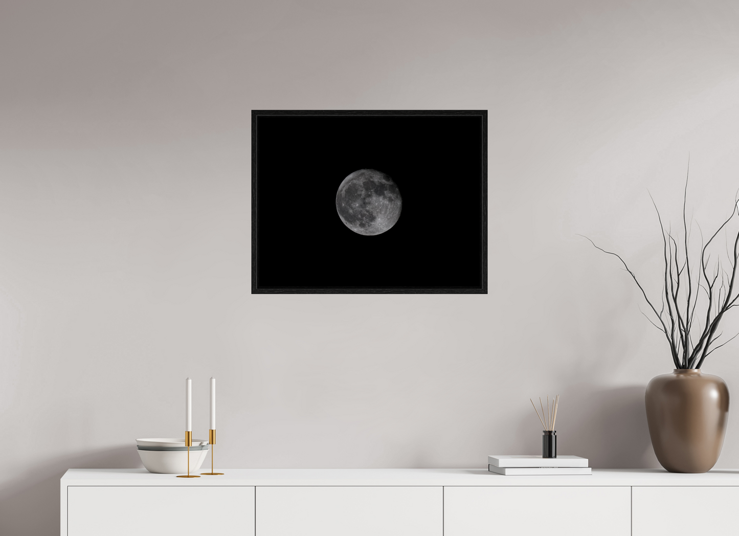 Enchanting Full Moon Wall Art Print, Celestial Decor Print on Premium Paper