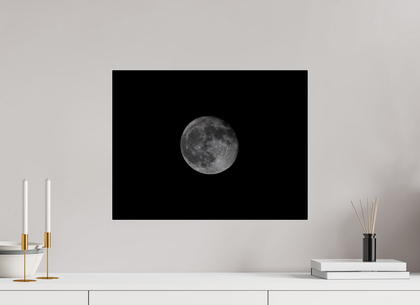 Enchanting Full Moon Wall Art Print, Celestial Decor Print on Premium Paper