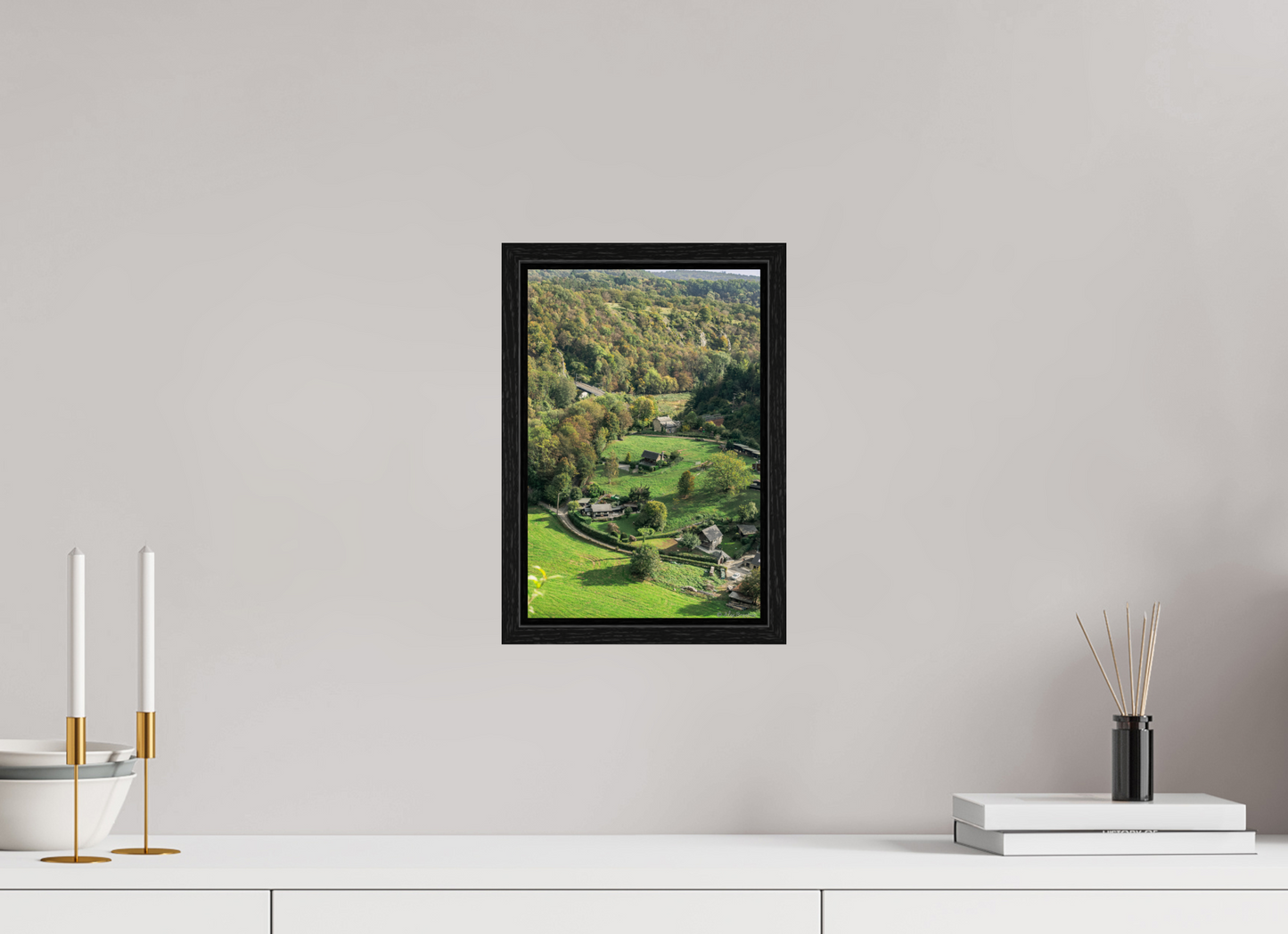 Tranquil Landscape from Belgian Ardennes - Nature-Inspired Rustic Decor Print
