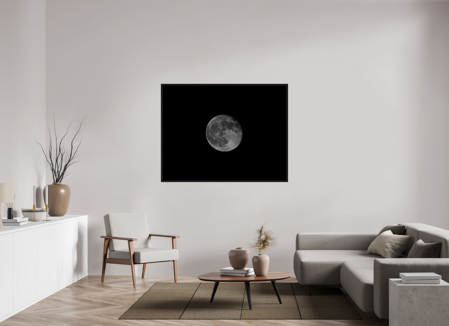 Enchanting Full Moon Wall Art Print, Celestial Decor Print on Premium Paper