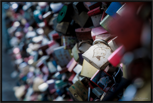 Heartfelt Love Locks Wall Art Print Romantic Decor Multiple Sizes Available