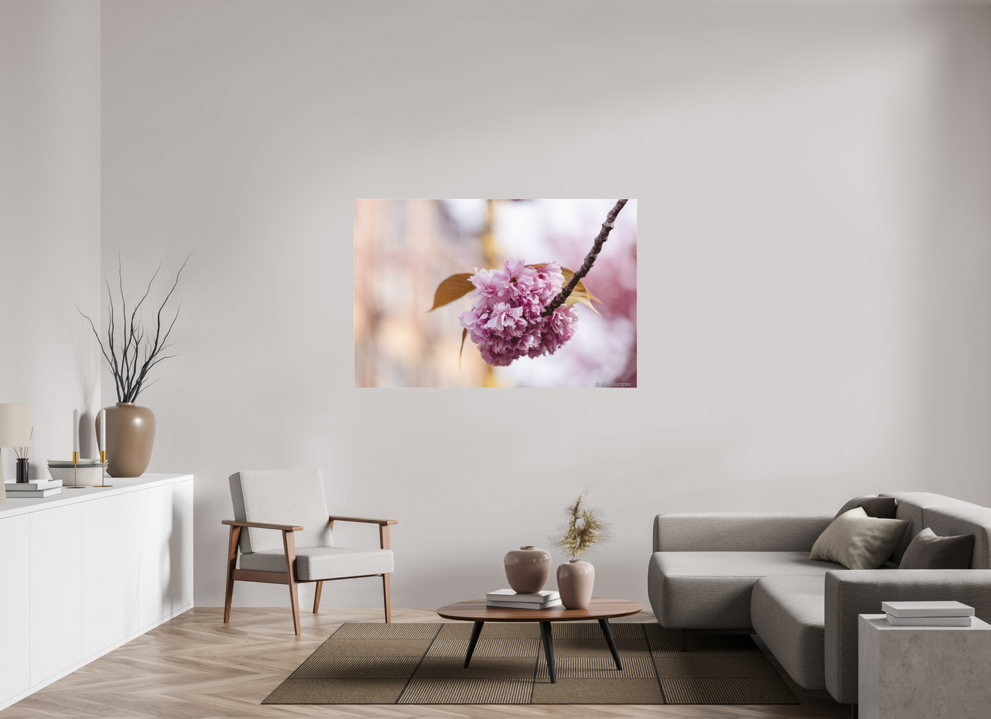Elegant Pink Blossom Art Print for Home Decor on Premium Paper