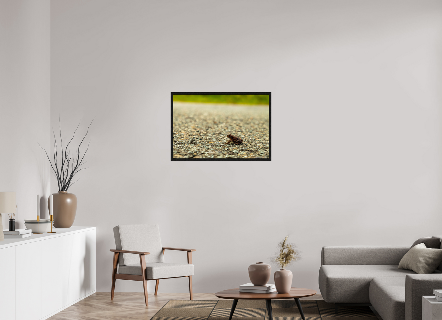 Captivating Close-Up of Tiny Frog on a Journey Fine Art Print