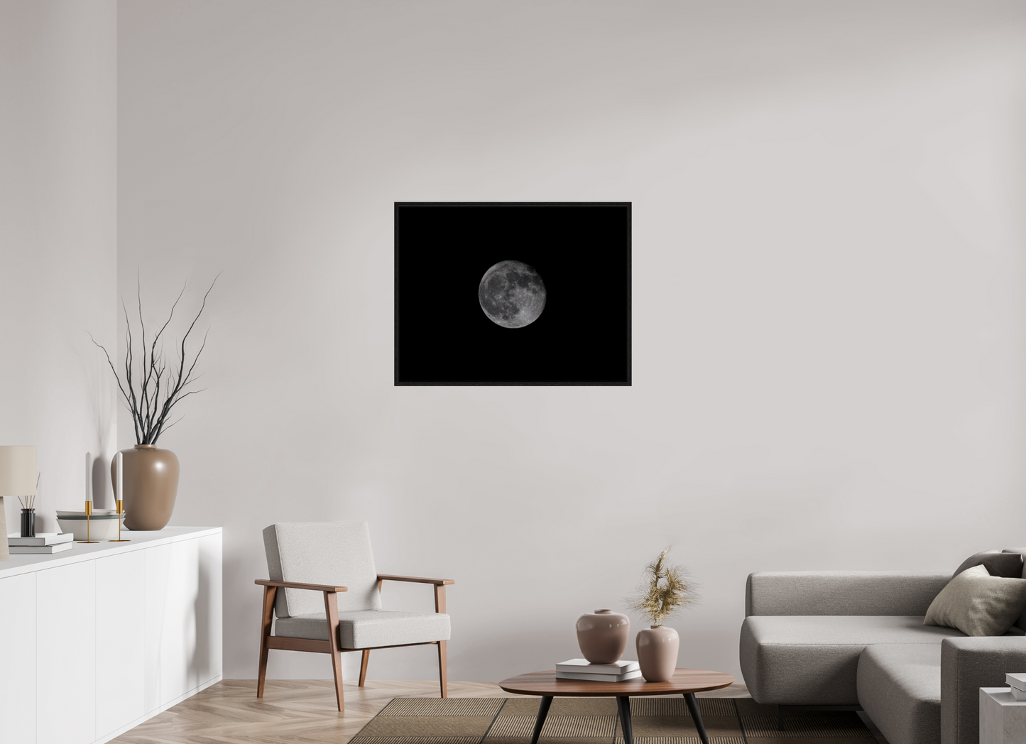 Enchanting Full Moon Wall Art Print, Celestial Decor Print on Premium Paper