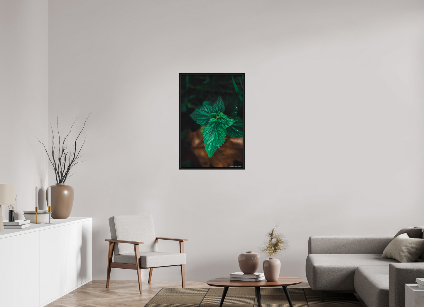 Captivating Green Leaf Print Nature Inspired Wall Art on Premium Paper