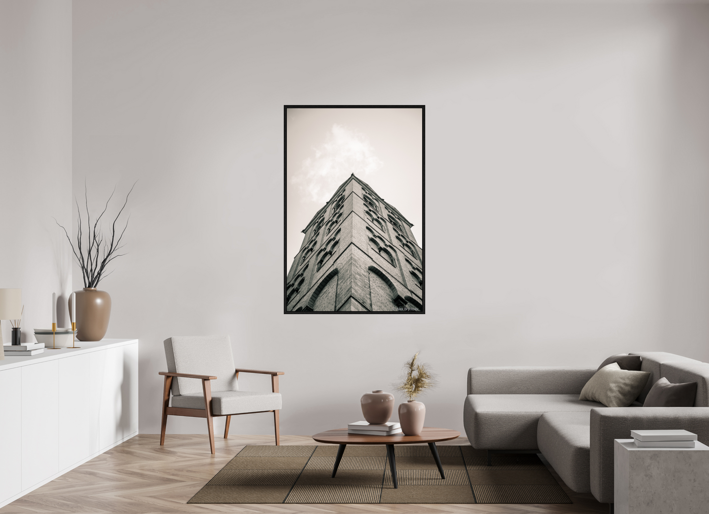 Majestic Architectural Cologne Tower Black and White Art Print Available in Multiple Sizes