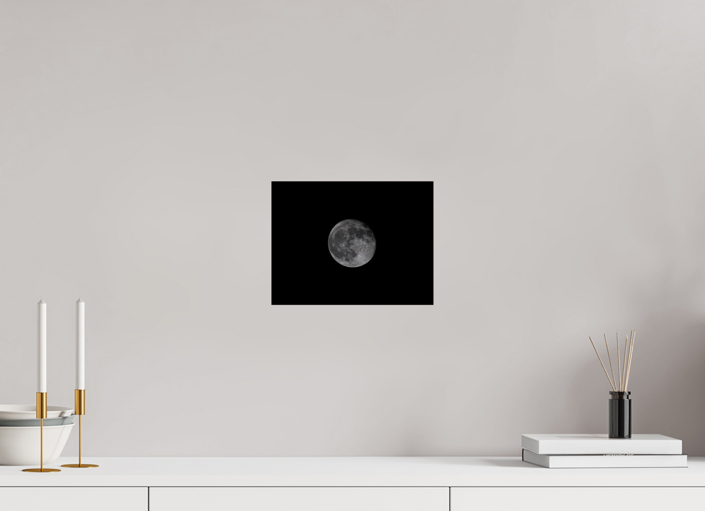 Enchanting Full Moon Wall Art Print, Celestial Decor Print on Premium Paper